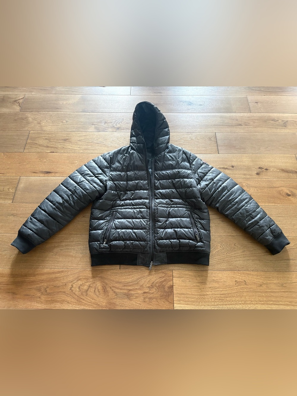 Pajar Black/Camo Reversible Quilted Hooded Puffer Jacket